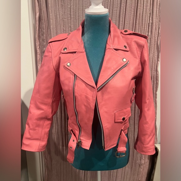 Jamin Leather Other - Chic Pink Kids Leather Jacket